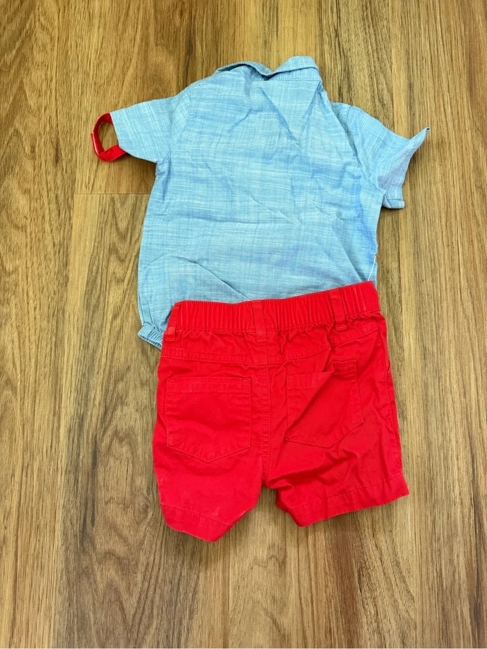 NWT Cat & Jack 12M Baby Boy Red & Blue Outfit Set